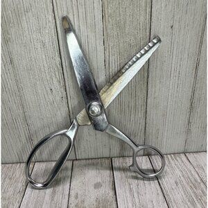 Vtg Griffon Cutlery Pinking Shears Scissor Sewing Fabric Stainless Steel 7.5"